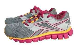 Reebok SmoothFlex Women Size 5 Gray Running Shoes Sneakers Low-Top Lace Up thumbnail 1