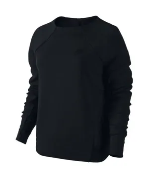 Nike Women’s Sportswear Black Tech Fleece Mesh Crew.‎ Size XL thumbnail 1
