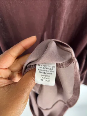 Gentle Fawn Mauve Velvet Puff Sleeve Mini Dress XS thumbnail 7