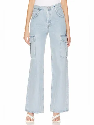 AGOLDE Minka Cargo Jeans in Realm‎ Light Blue Size 26 thumbnail 2