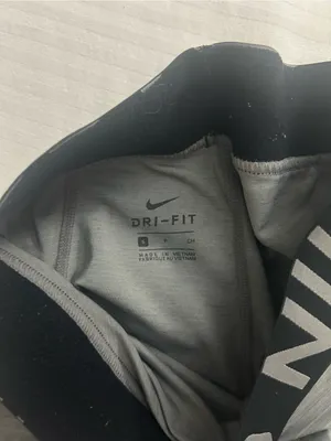 Nike Women's Grey Athletic Bike Shorts with Logo Waistband thumbnail 3