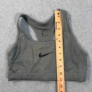 Nike Dri-Fit Racerback Sports Bra Size Small Gray Workout Gym Running thumbnail 5