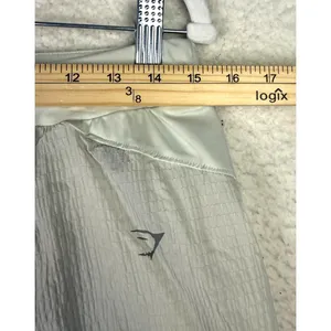 Gymshark Shorts Women Medium Gray/Green Lined 2‎ In 1 Running Training Workout thumbnail 7
