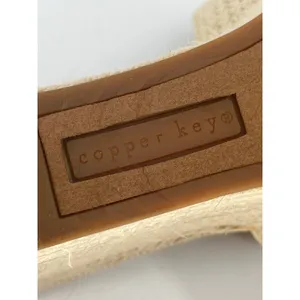 Copper Key Woven Espadrille Wedge Platform Slide Sandals Women 8 Cream Hamptons‎ thumbnail 9