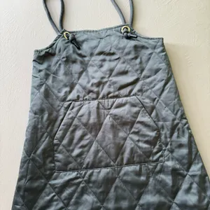 Quilted Puffer Overall Dress Gray thumbnail 4