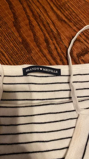 Brandy Melville striped black and white tank thumbnail 3