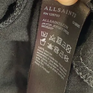 AllSaints Jayda Jersey‎ Dress Black Sleeveless Tie Waist Casual Womens Small thumbnail 7