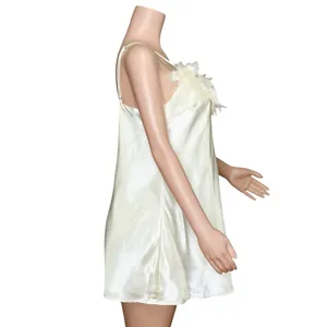 ELLIATT Katalina 3D Floral Satin Dress, Ivory, Large thumbnail 11