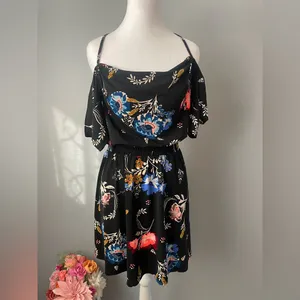 Express Cold Shoulder Ruffle Elastic Waist Sundress thumbnail 2