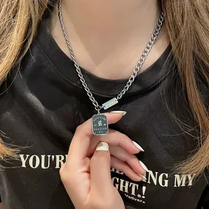 Good Luck Pendant Necklace for Men Women Streetwear Unisex Hip Hop Style thumbnail 7