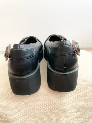 Hades KITTYHAWK BLACK PLATFORMS Steampunk Size 10 Leather thumbnail 6