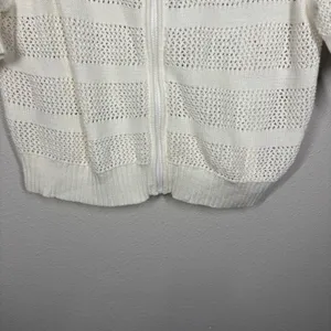 Torrid Open Knit Zip Up Short Boho Sleeve Sweater Top Womens Size 2 thumbnail 5