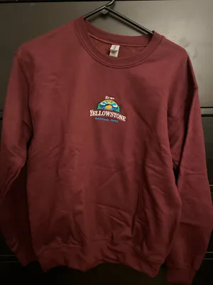 Gildan Maroon Yellowstone Sweatshirt  thumbnail 1