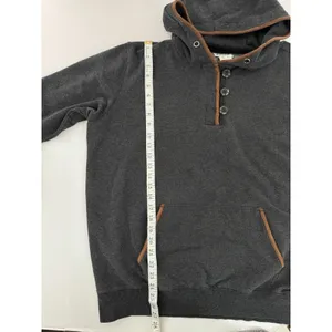 Ariat Real Elevated Hoodie Women’s Sz XL Fleece Leather Trim Henley Sweatshirt thumbnail 9