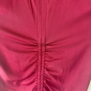Crave Fame Burgundy short sleeve ruched #cropped #shirt #top thumbnail 2