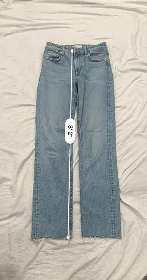 Zara Women's Light Blue Straight-Leg Jeans thumbnail 5