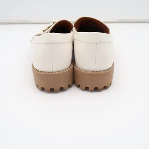 A New Day Danica Loafers Womens US 8.5 Off White Leather Horsebit Lug Sole Shoes thumbnail 8