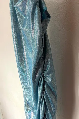 Mundefeis Light Blue Iridescent Shimmering Minidress thumbnail 4