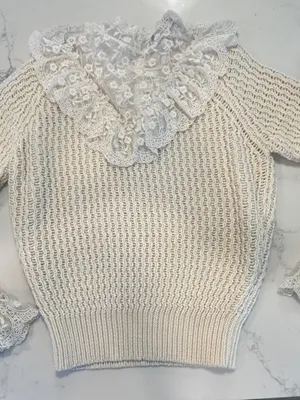 Lace Knit Sweater size small thumbnail 1
