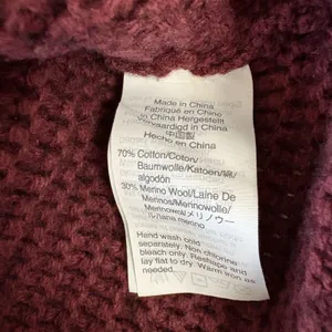 Madewell Knit Sweater Size XXS Red Burgundy Wool‎ Blend Side Button Turtleneck thumbnail 7