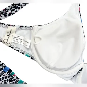 Jessica‎ Simpson Underwire Push-up Bikini Leopard Print Stripes Size Small thumbnail 7