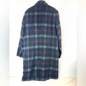 INC L Full Length Plaid Wool Blend Winter Coat thumbnail 2