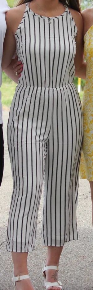 Striped Jumpsuit thumbnail 1