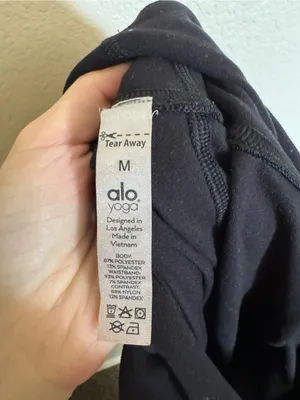 Alo Alosoft Lounge Leggings Size Medium in Black Rib Yoga Athleisure thumbnail 10