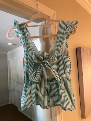 Striped top Green Size M thumbnail 2