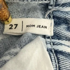 PacSun Blue White Stripe High Rise Slim Fit Cotton Mom Jeans 27 thumbnail 6