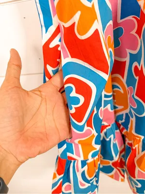 Amanda Uprichard Sicily Geometric Puff Sleeve Mini Dress, NEW, Small, MSRP $238 thumbnail 6