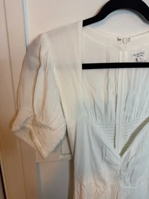 Maja Bali White Puff Sleeve Sweetheart Boho Cottagecore Maxi Dress thumbnail 5