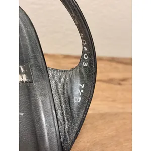 Vintage Stuart Weitzman Black Fabric Slingback Sandals Heels TM 40603 Size 7.5 B thumbnail 6