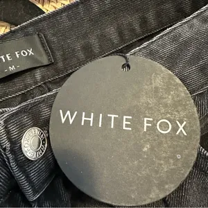 White Fox Bring The Style Low Rise Wide Leg Jeans Black Acid Wash Medium New thumbnail 8
