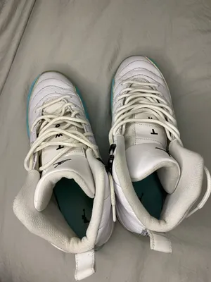 Nike Air Jordan 12 Retro Aqua White Athletic Shoes 510815-100 Womens size 9 thumbnail 7