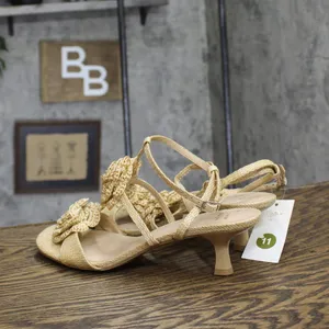 NWT A New Day Womens Esme Floral Crochet Kitten Heels 92979007 Tan Brown 11M thumbnail 6