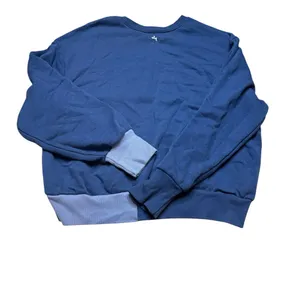 💙 JOY LAB Colorblock Sweatshirt 🔹 Blue Patchwork Crewneck XL Cozy‎ Fit 💙 thumbnail 5