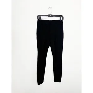 Anthropologie The Essential Slim Ankle Zip Pant Black Women's Size 0 Minimalist thumbnail 4