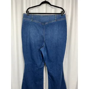 Free People We The Free Curvy Flare Leg Raw Hem Jeans Sz.35 thumbnail 8