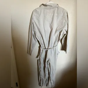 Free People Utility Belted‎ Coverall Jumpsuit Size Large Oversized Neutral thumbnail 5