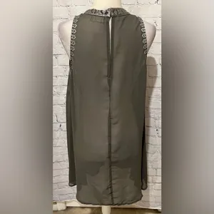Anthropologie embroidered sheer gray minidress by Altr'd State Size Large thumbnail 4
