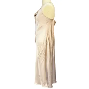Show‎ Me Your Mumu L Verona Champagne Beige Satin Slip Dress Cowl Midi Wedding thumbnail 5
