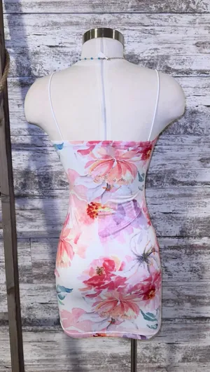 Boutique White Floral Mini Dress thumbnail 5