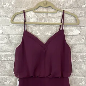 Azazie Rebecca Maxi Gown Dress in Grape thumbnail 6