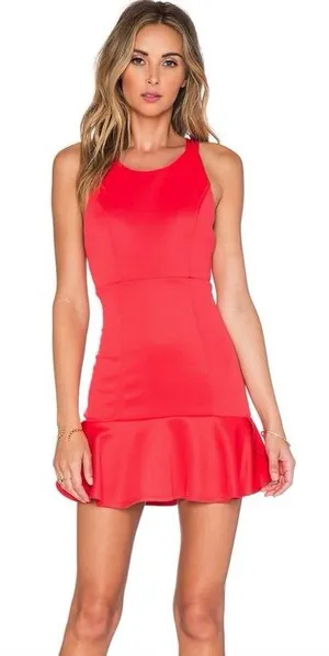 Lovers + Friends Red Fit‑and‑Flare Dress – Size XS thumbnail 1