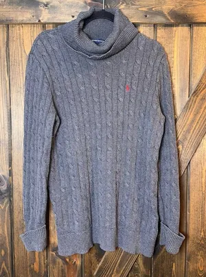 Polo Ralph Lauren Sport‎ Cable Knit Turtleneck Tunic Sweater thumbnail 1