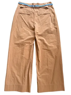 NWT Free People Wide Leg Buckle Back Pants Tobacco Brown Size 12 Retail $148.00 thumbnail 14