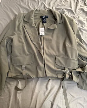 Ashley Stewart cropped blazer sage green size 14/16 thumbnail 1
