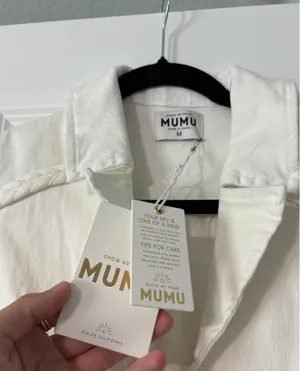 Show Me Your Mumu White Denim western Romper thumbnail 6