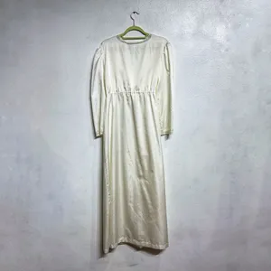 Barbizon Boutique Ivory Satin Lace Trim Maxi Robe Nightgown Y2K Bridal Sz M thumbnail 11